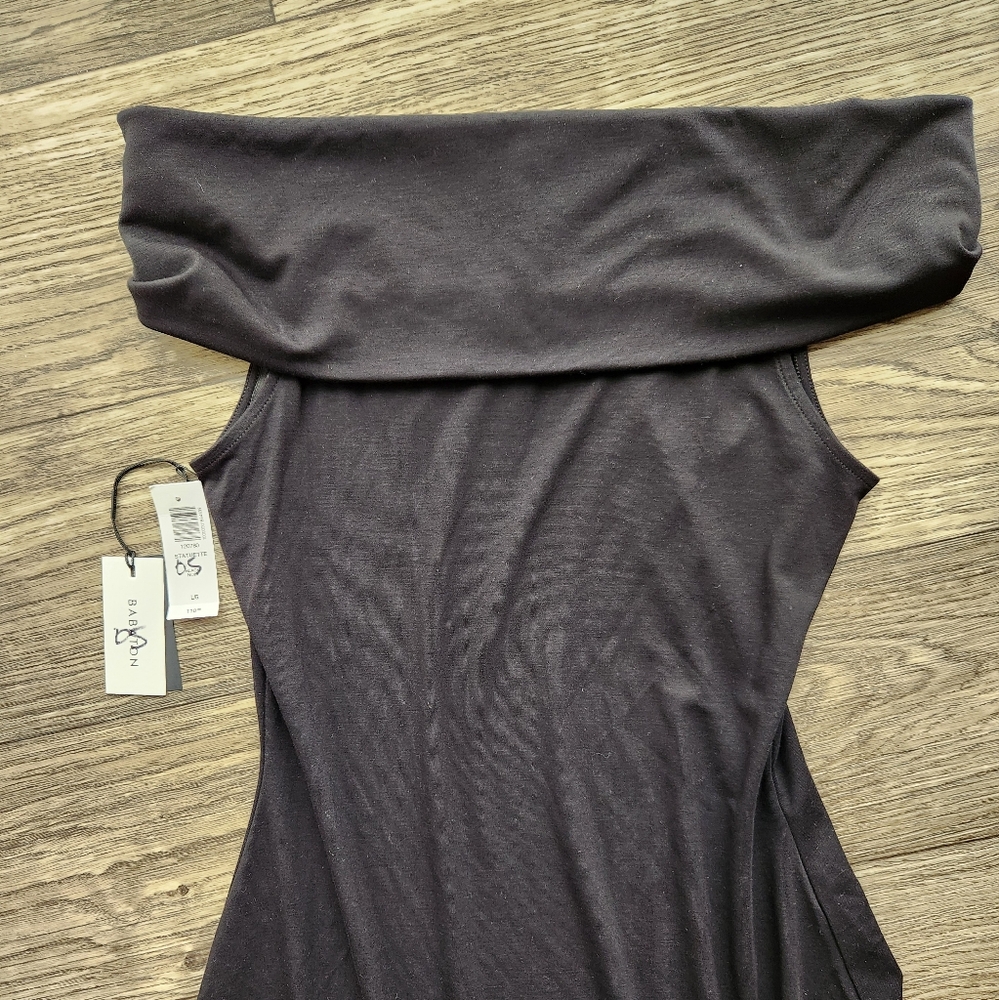 NWT Aritzia Babaton Statuette Off-the-shoulder Drapey Jersey Maxi Dress Size L - Picture 3 of 7